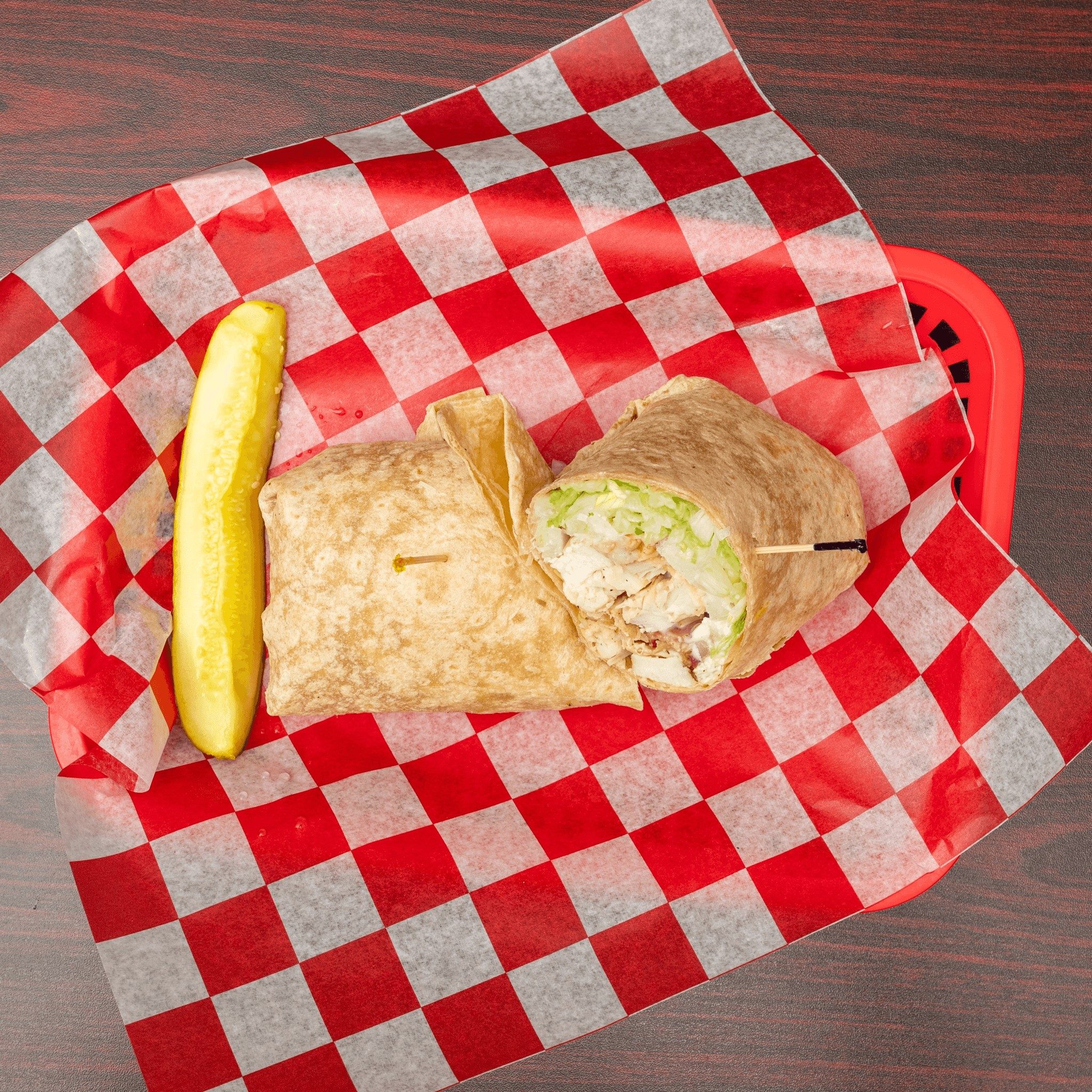 Grilled Buffalo Chicken Wrap.